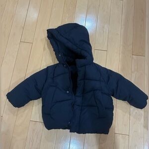 Zara Navy Blue Puffer Jacket